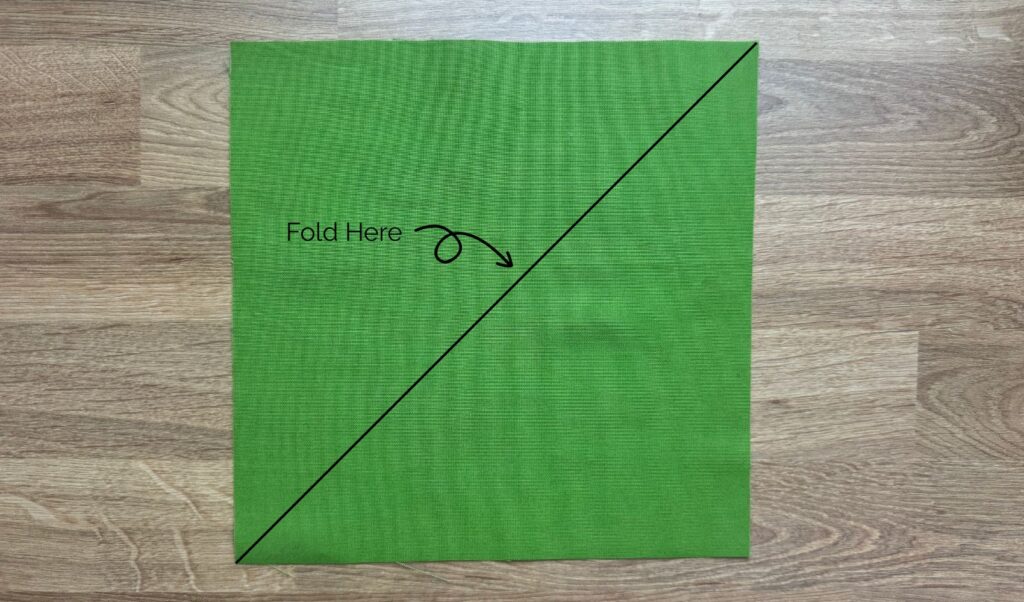 Fold at a 45 degree angle