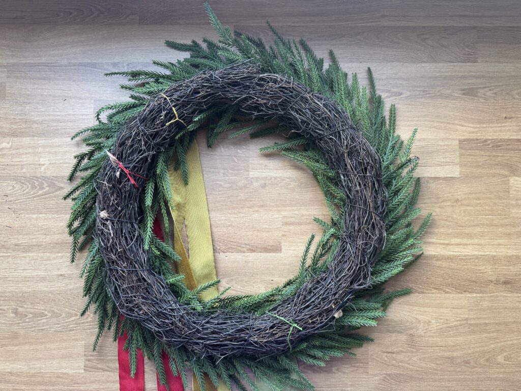 Backside of wreath